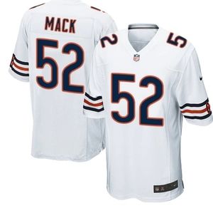 CHICAGO BEARS KHALIL MACK WHITE GAME football Jersey Mens Large #52